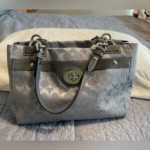 Coach Bag in Signature Gray Canvas